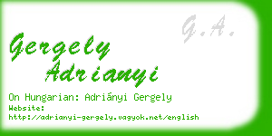 gergely adrianyi business card